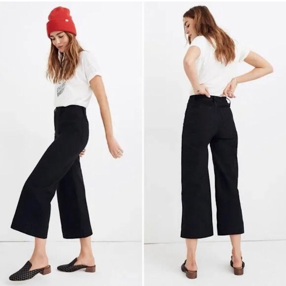 Madewell Black Wide-Leg Jeans